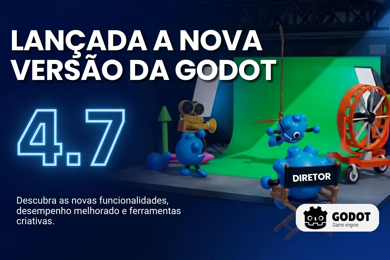 Lançada nova versão da Godot: 4.7